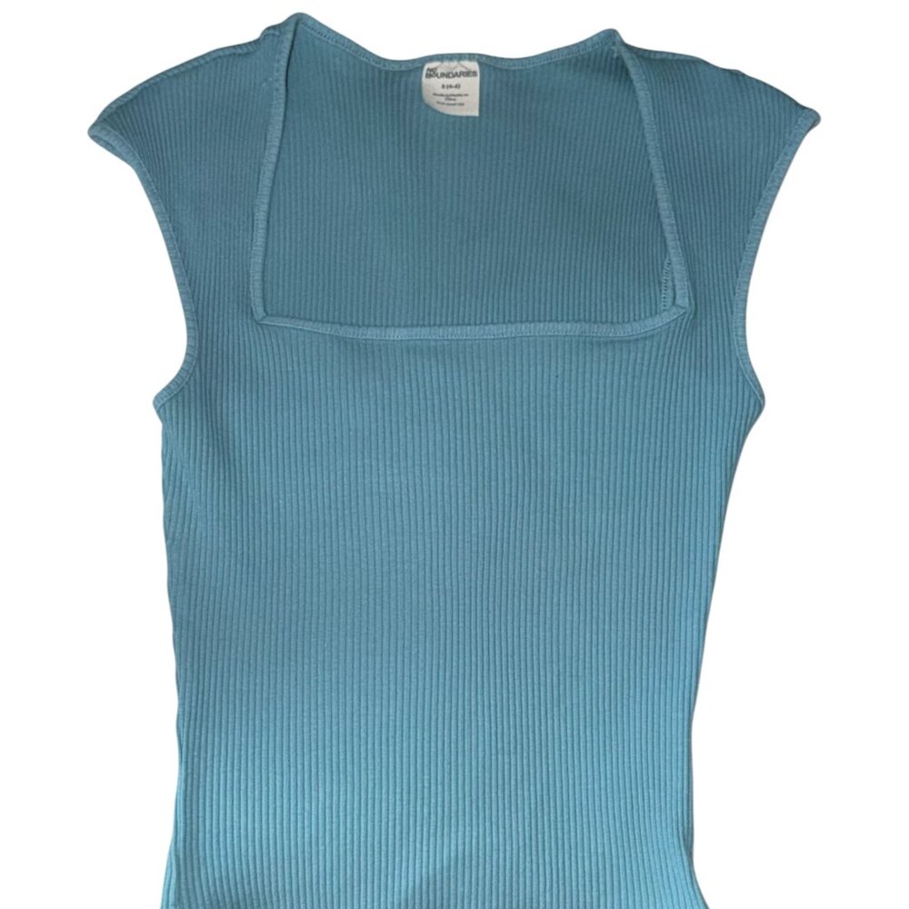 LIGHT BLUE TANK CROP TOP